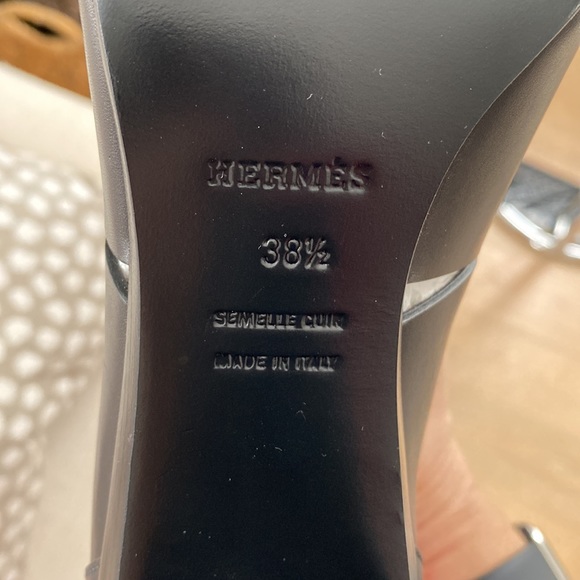 BNIB Hermès open-toe Rock booties - size 38.5 - Picture 9 of 14